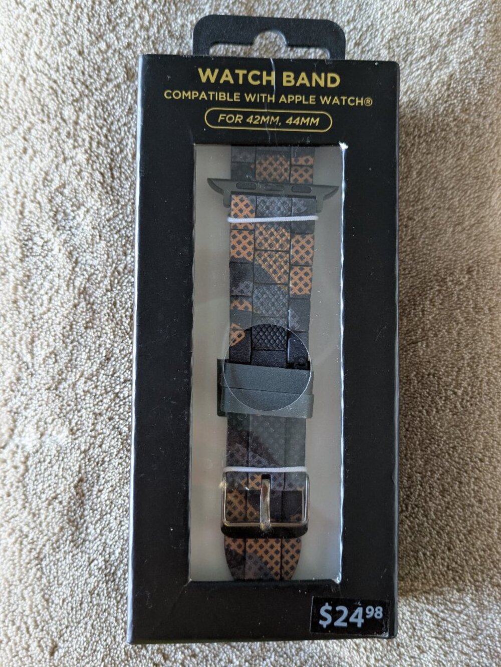 Watch Band for Apple Watch 42mm 44mm Gray Camouflage